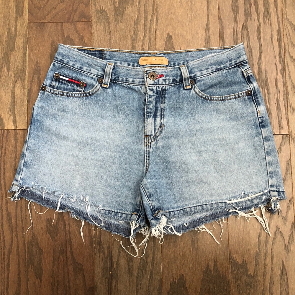 VTG Tommy Jeans Light Wash Cutoff Jean Shorts